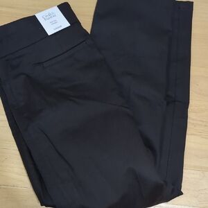 Croft & Barrow Sz 12 Black Regular Stretch Pants NWT